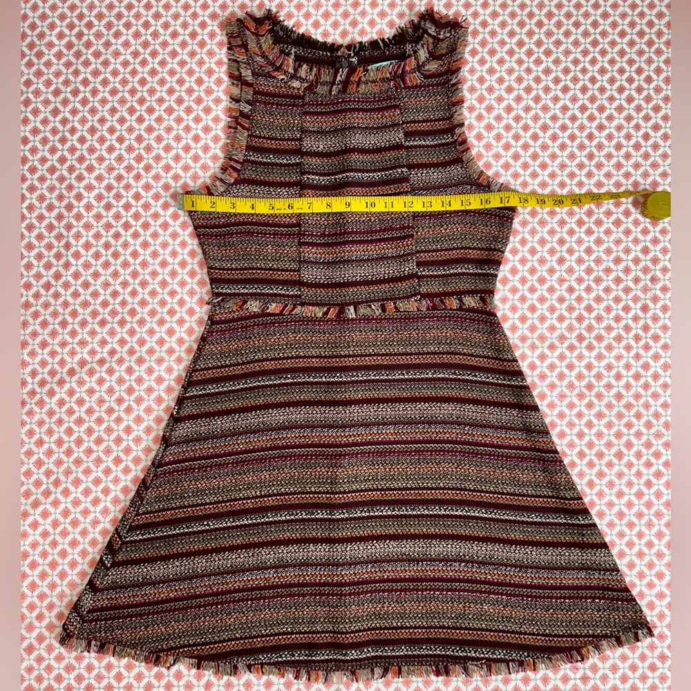 She & Sky retro brown tweed twill boho bohemian dress juniors size medium - Picture 13 of 16